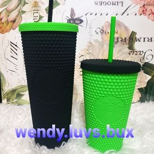 Starbucks Black Green Neon Studded  Tumbler Bundle